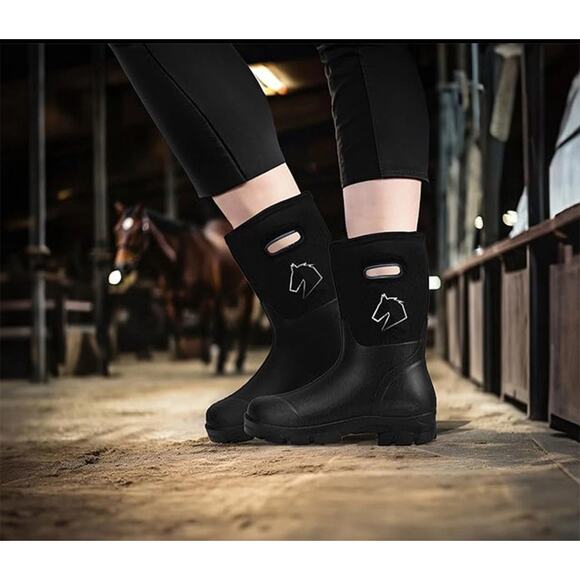 Master Rancher Heavy Duty Work Farm Boots Unisex Men's 9 Women's 11, Black - Picture 3 of 8